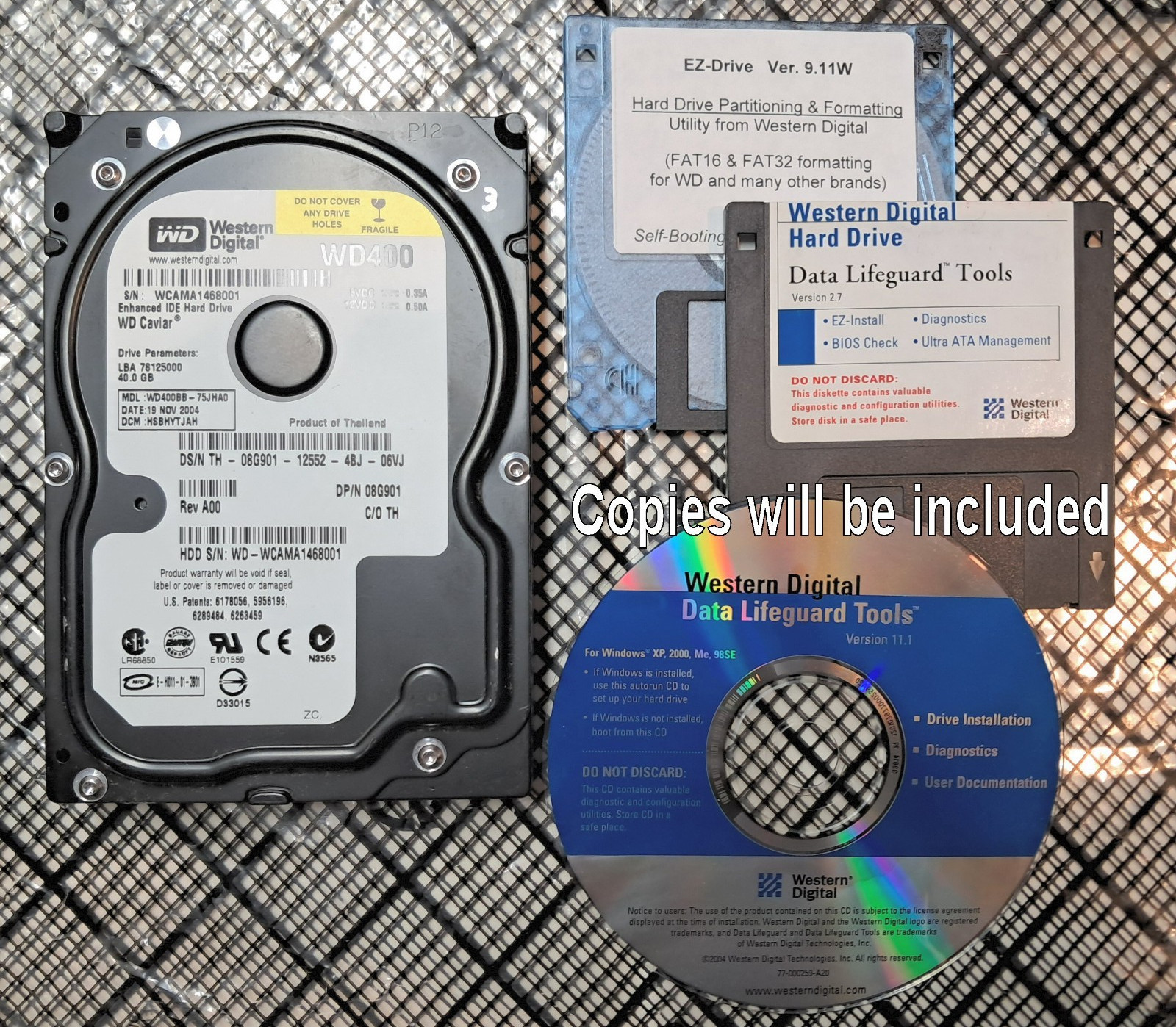 Western Digital WD400 Caviar Enhanced 40 GB Hard Drive 7200 RPM EIDE PATA 3.5''