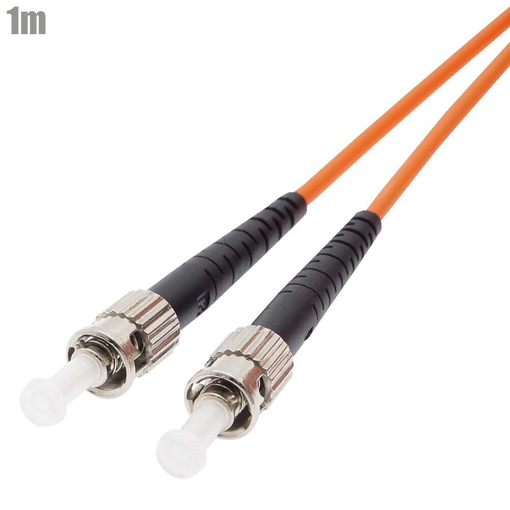 1M ST/UPC to ST/UPC Fiber Optic Multi Mode Simplex Optical Patch Cable Cord OFNR