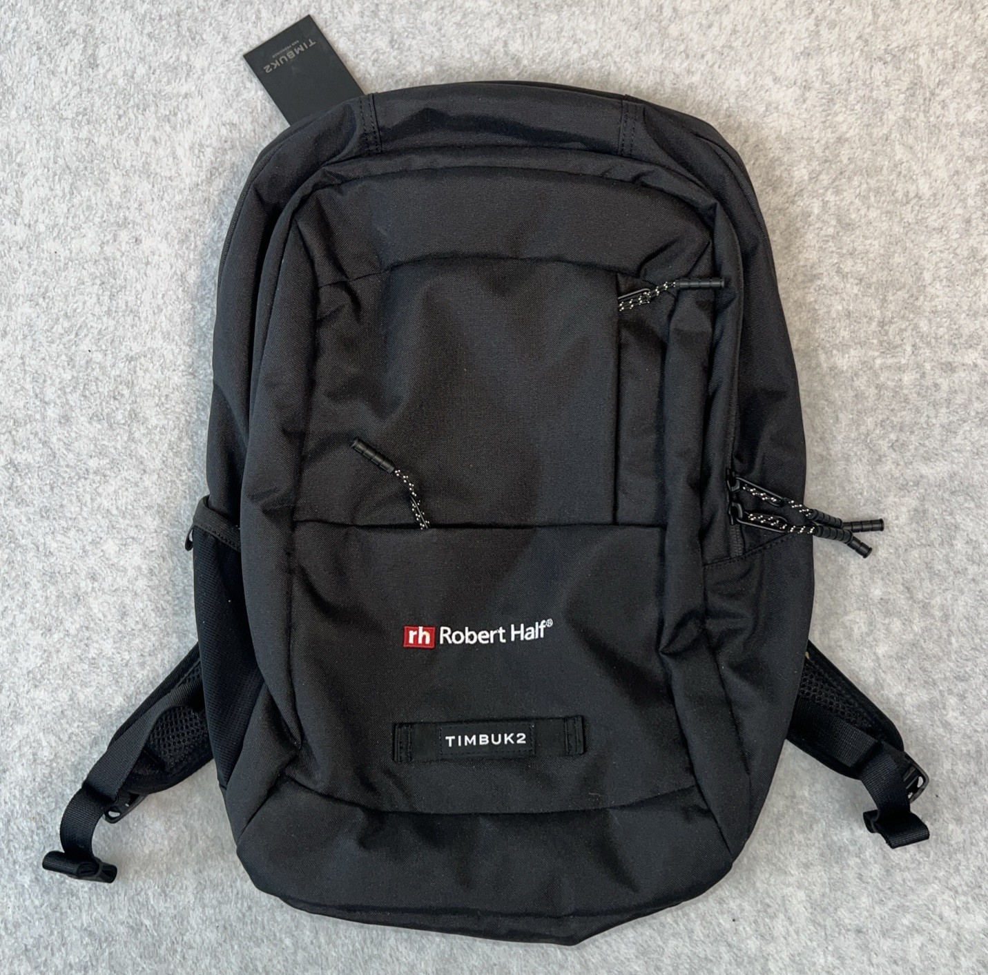 Timbuk2 Parkside Eco Black Solid Padded Backpack Laptop Bag NEW Company Logo
