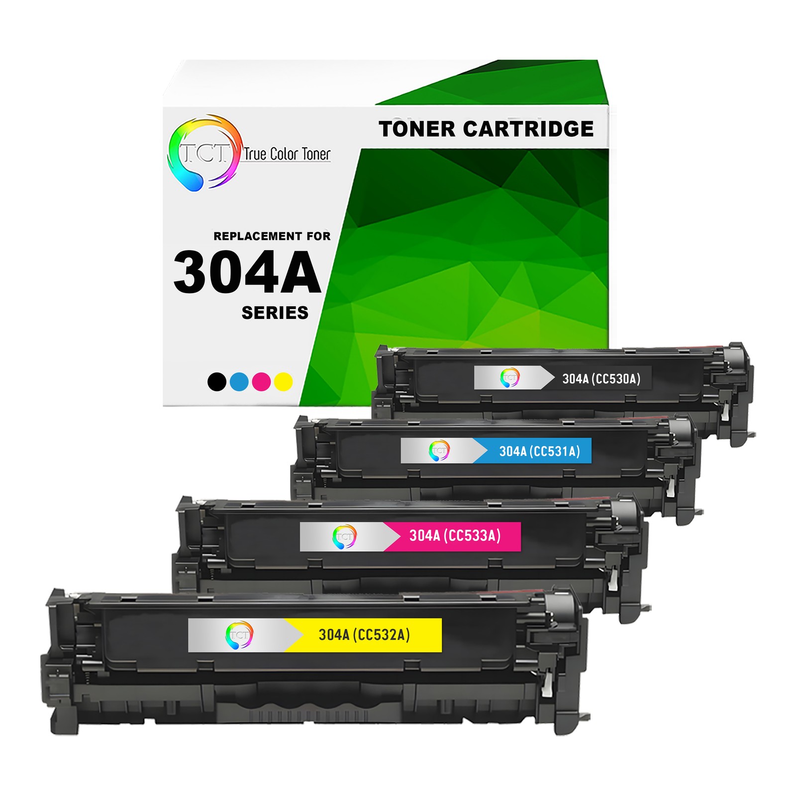 TCT 4PK 304A Toner Set CC530A CC531A CC532A CC533A For HP LaserJet CP2025 CM2320