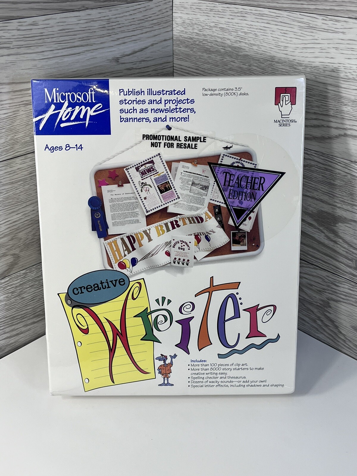 Vintage Microsoft Home Creative Writer - Macintosh 3.5” Disks v1.0 SEALED~PROMO