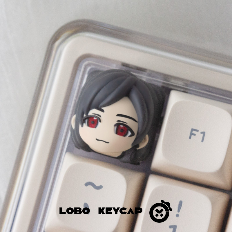 Final Fantasy VII Tifa Lockhart Key Cap Resin Layered Drip Gel Artisan Keycaps