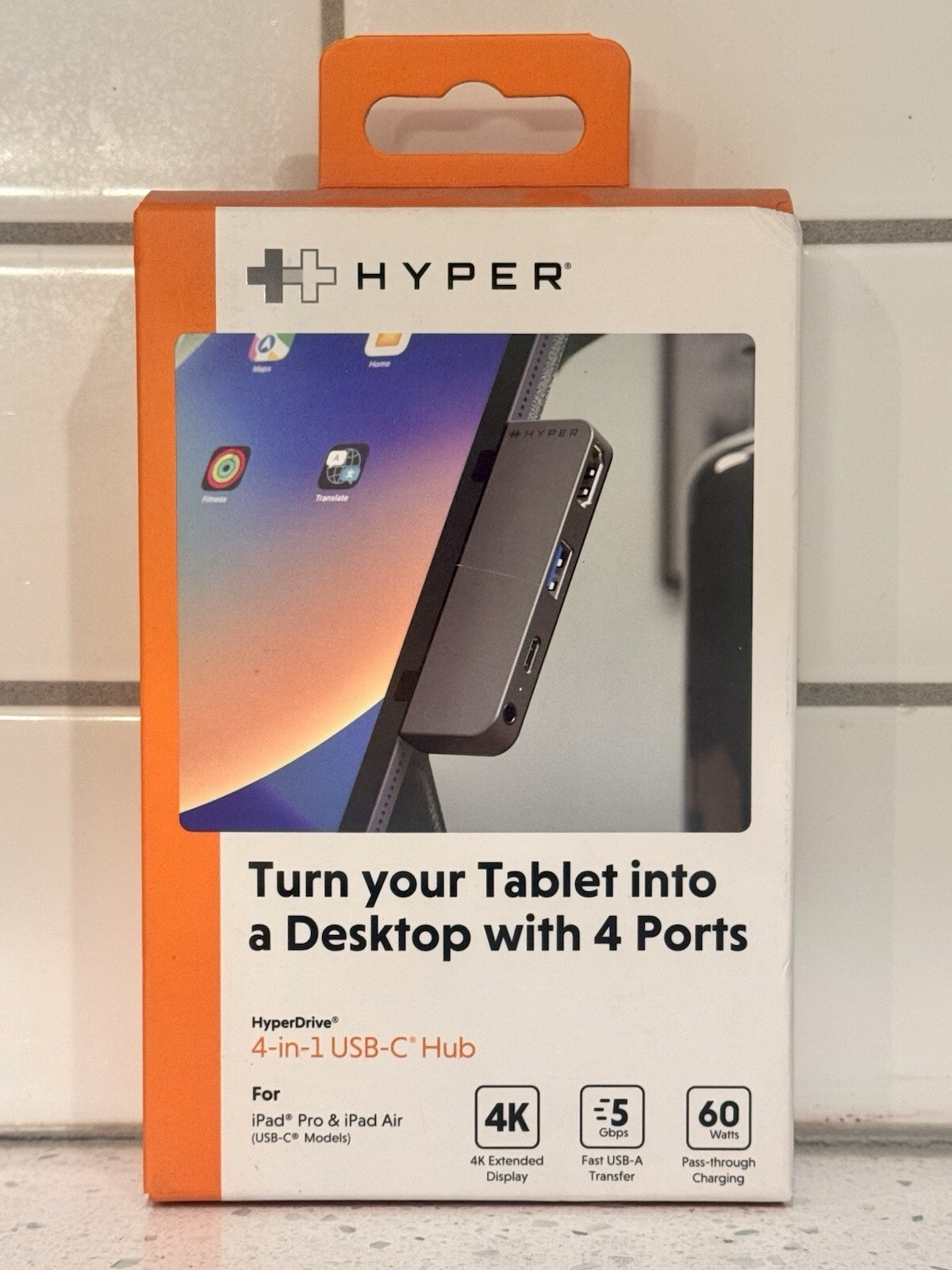 HyperDrive HD319EWM 4-in-1 USB-C Hub iPad Pro Air HDMI USB-A 3.5mm NEW