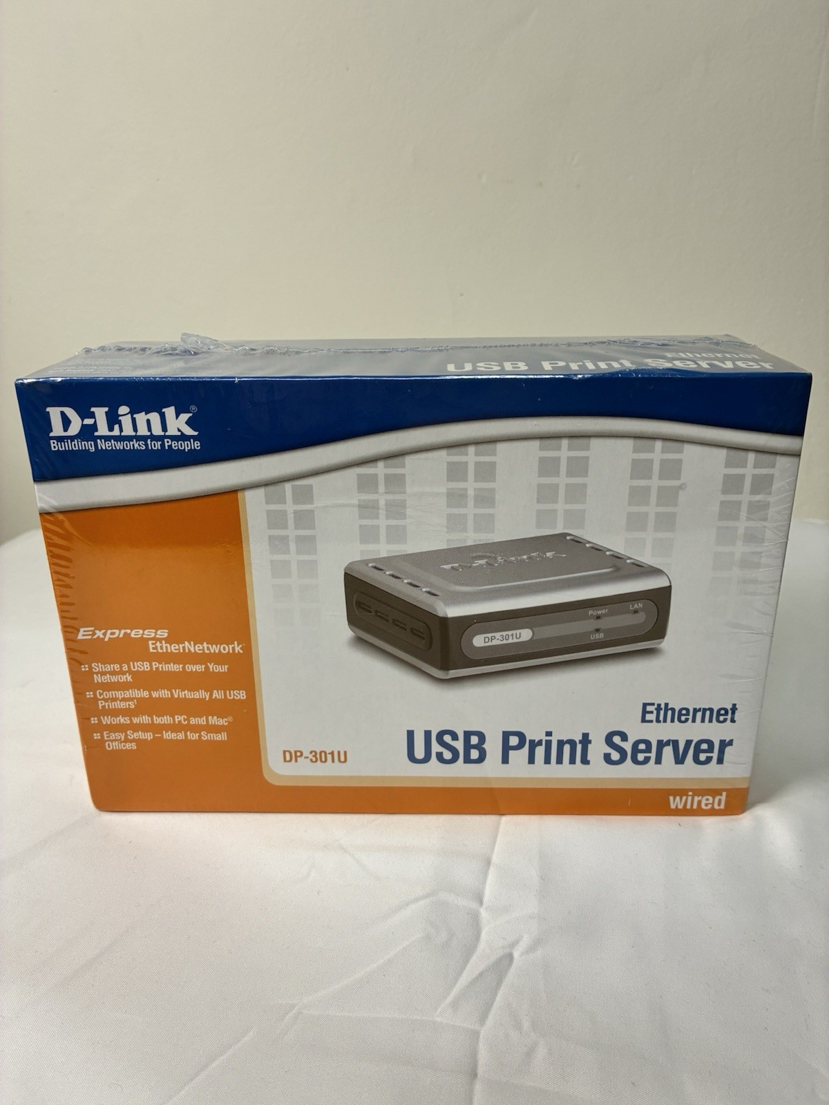 D-Link DP-301U Ethernet USB Print Server Express EtherNetwork New In Box
