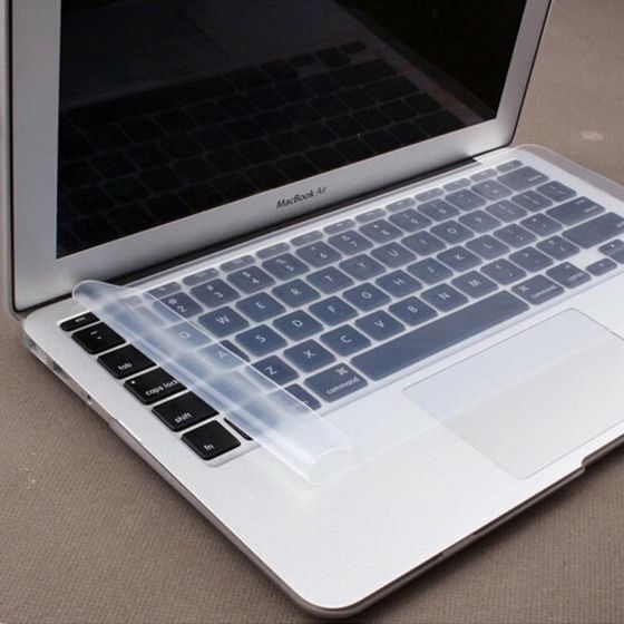 Clear Silicone Keyboard Cover for 11" to 14" Laptops, Waterproof & Dustproof