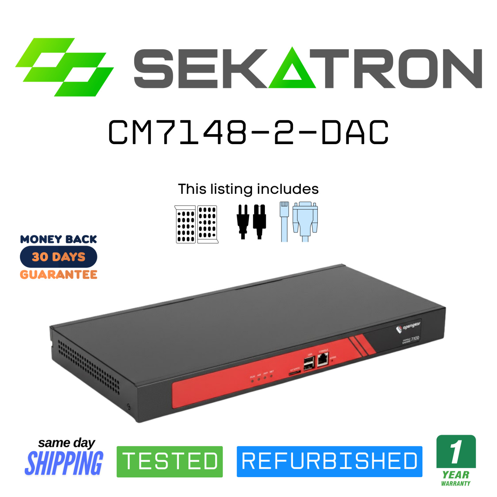 📡 Opengear CM7100 / CM7148-2-DAC • High Density Console Server ⚡FastShip