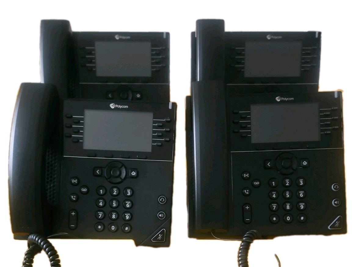 Lot of 4  Polycom VVX 450 Business IP Desk Phone (2201-48840-121) 