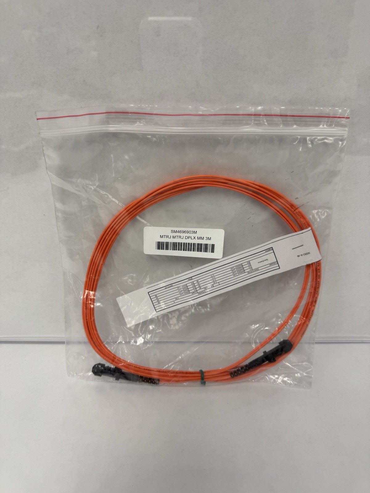New Fiber Optic Cable MTRJ-MTRJ MM DPLX, 3 Meter SM4696903M