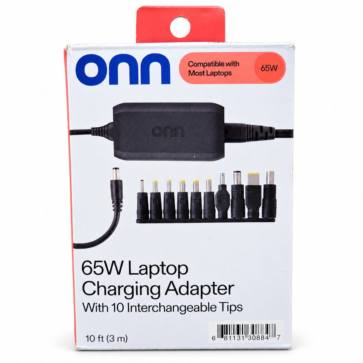 Onn Universal 65W Laptop Charger with 10 Interchangeable Tips (100004335) [NEW]™