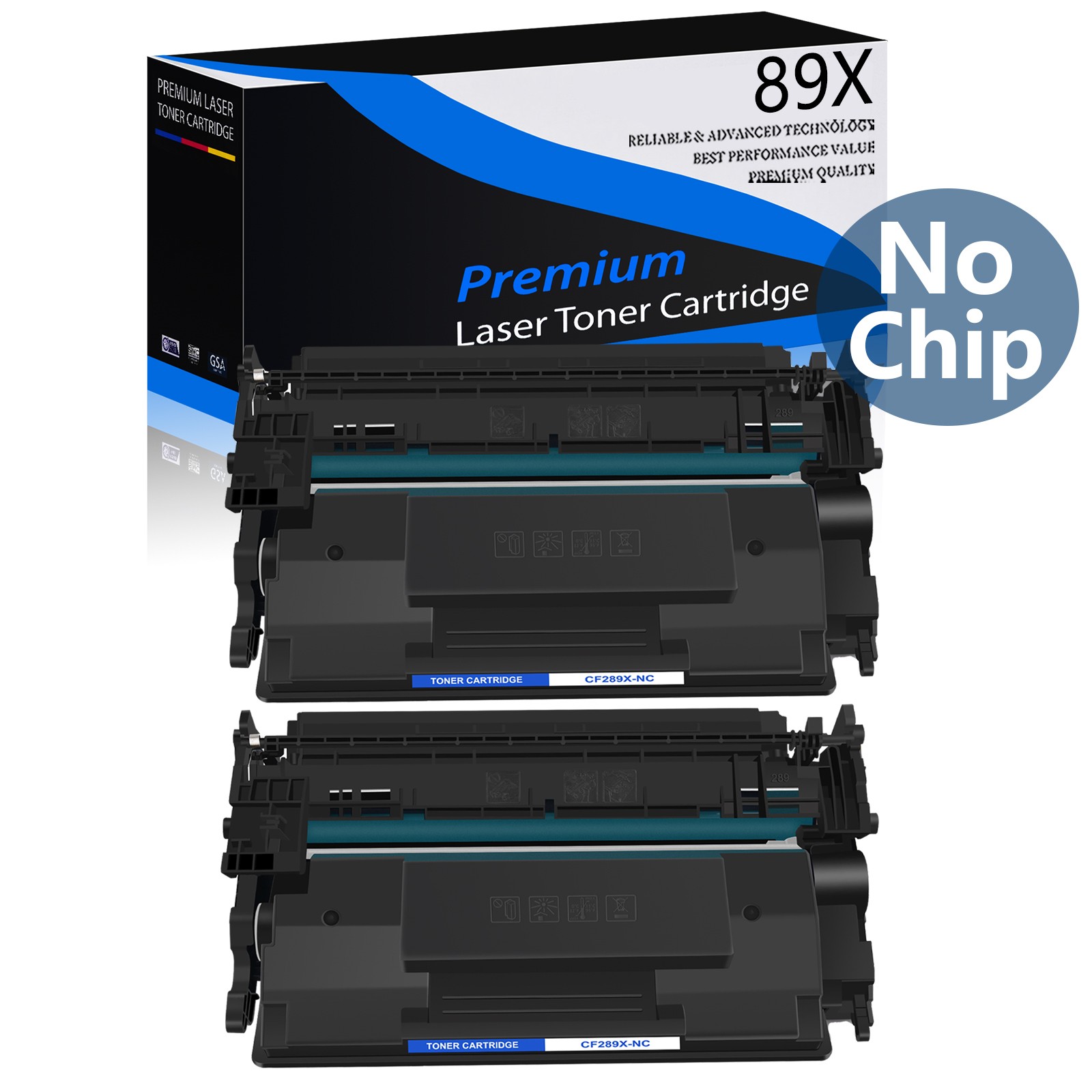 2PK CF289X 89X Toner Compatible With HP LaserJet M507 M507dn M528 M528dn No Chip