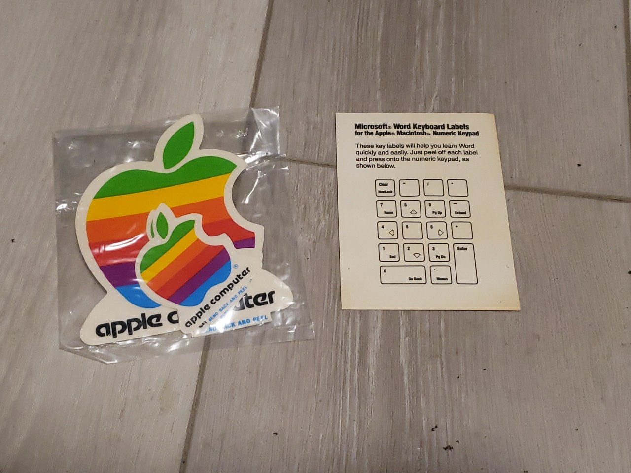 Rare New Vintage 1980s Apple Computer Oem Sticker Pack + Keyboard Labels