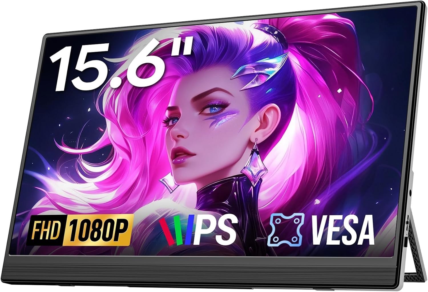 Dopesplay Portable Monitor 15.6" 1080P FHD USB-C HDMI IPS HDR Speakers Game NEW
