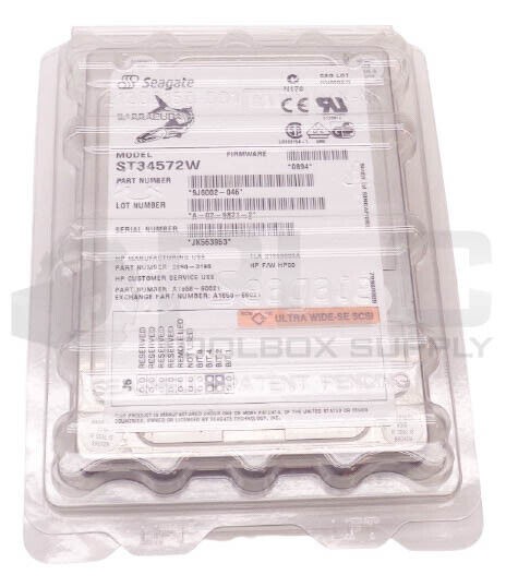 NEW SEAGATE 9J6002-046 BARRACUDA ST34572W HARD DRIVE HDD, 4.5GB