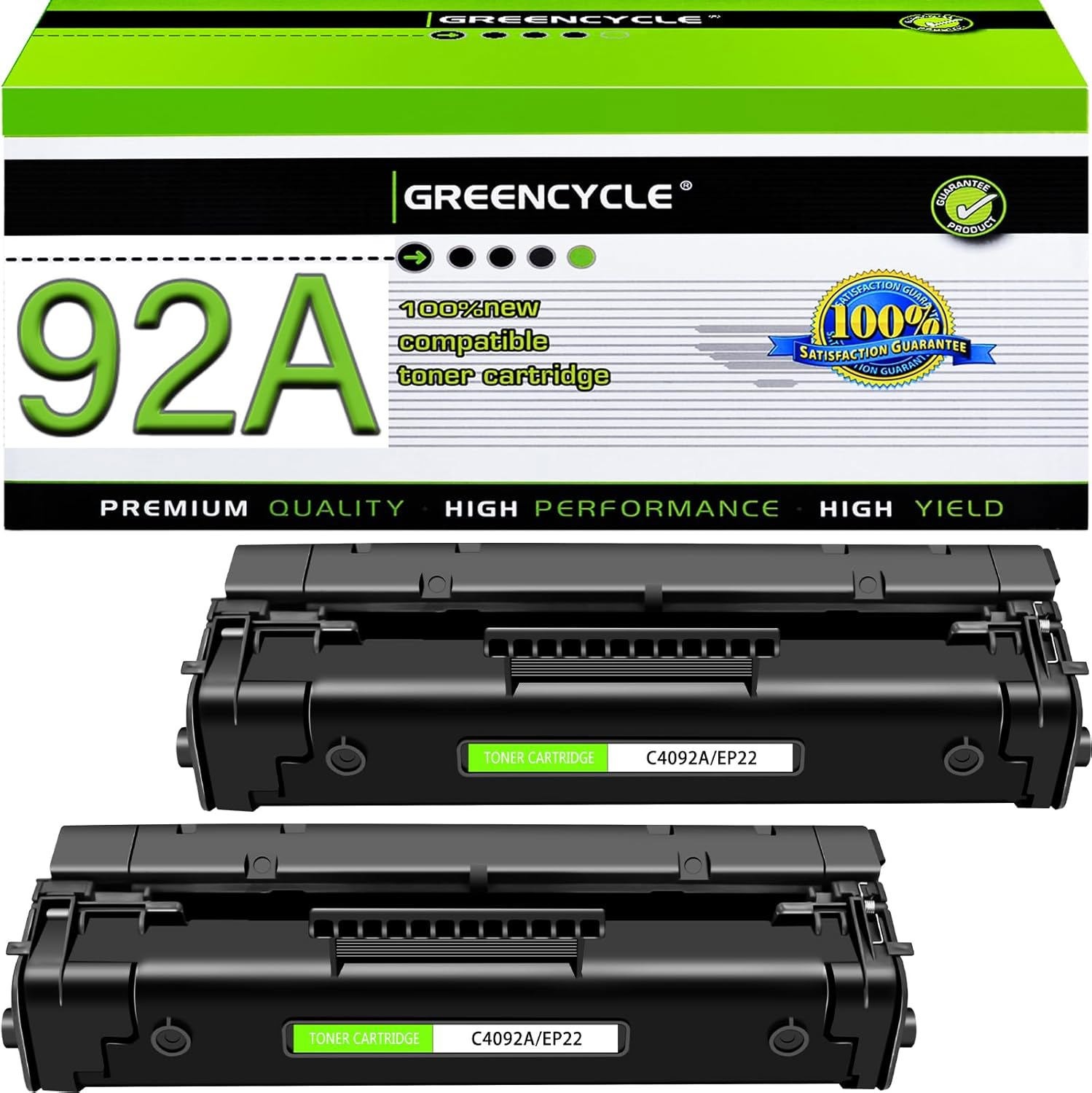 2PK C4092A Toner Cartridge For HP Laserjet 1100 3200 1100ASE 1100AXI 1100SI