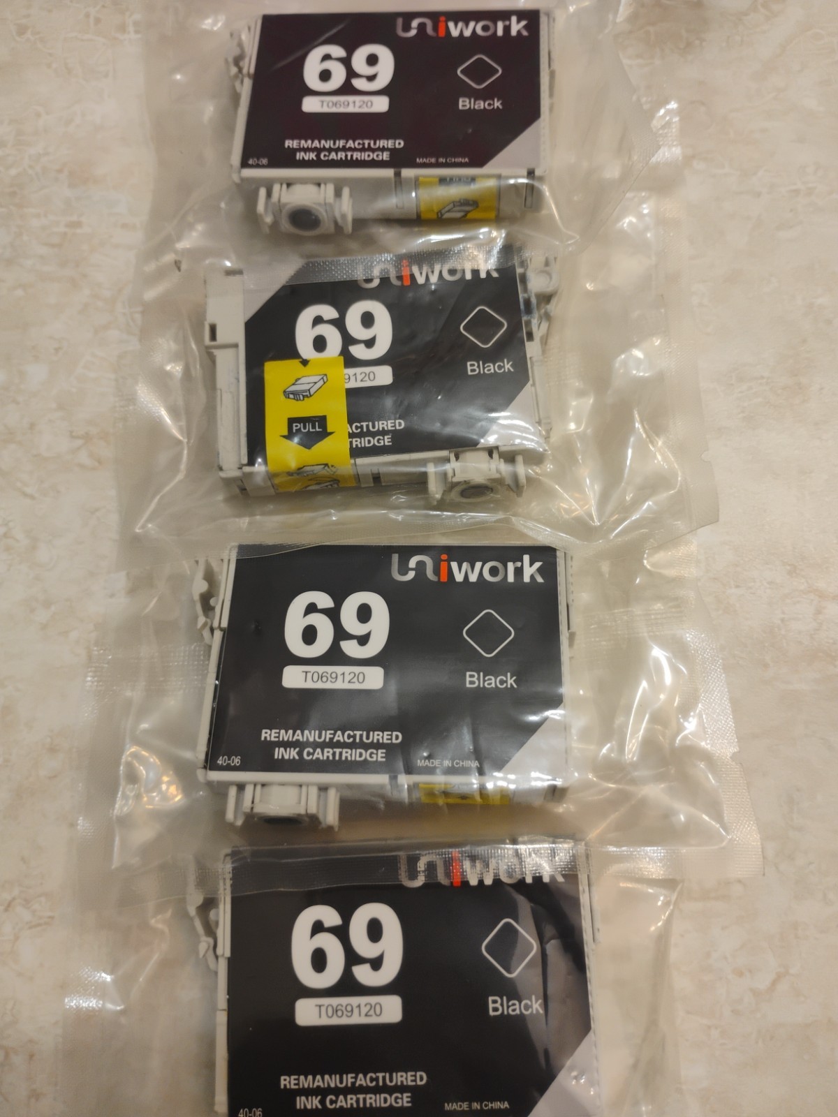4pk T069 T069120 Black Reman Ink Cartridge for Epson Stylus nx400 nx510 cx8400