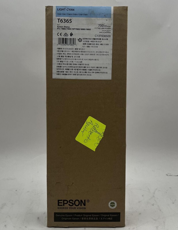 EPSON STYLUS PRO CARTRIDGE LIGHT CYAN T6365 700ML 04/26 2026