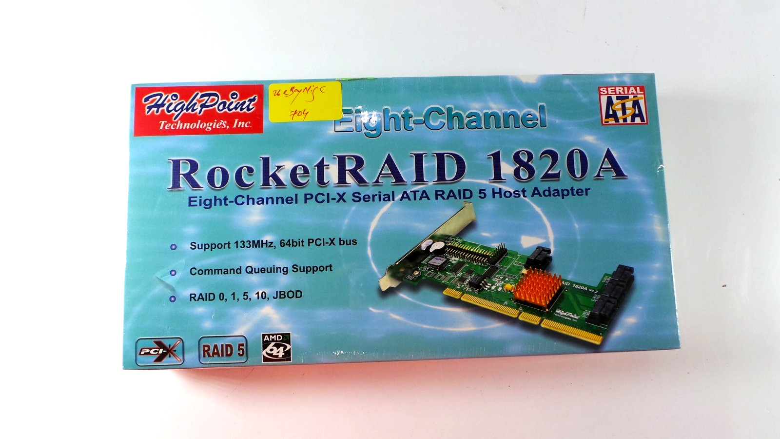 Highpoint RocketRAID 1820A Eight-Channel PCI-X Serial ATA RAID 5 Host Adapter