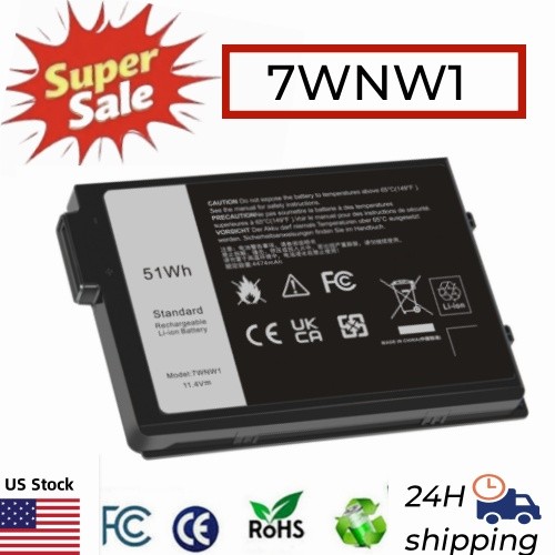 ✅LOT 10x 7WNW1 Battery For Dell Latitude 7424 5424 5420 Rugged Extreme 51Wh