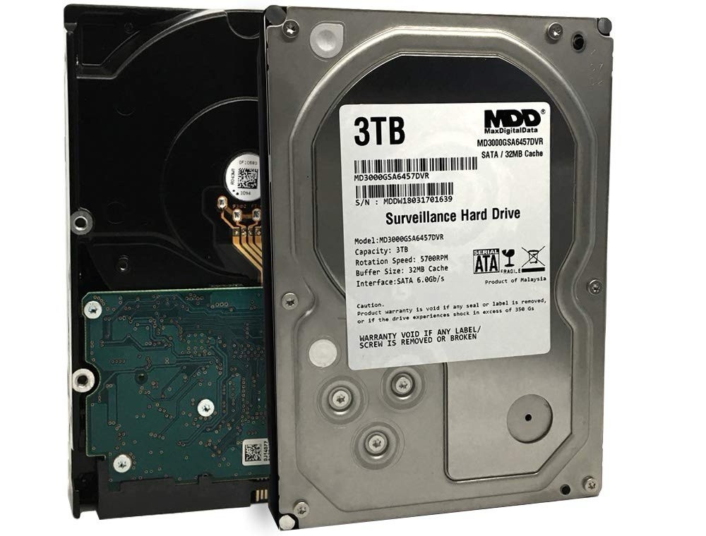 MDD 3TB 32MB Cache 5700RPM SATA 6Gb/s 3.5" Internal Hard Drive - Brand New