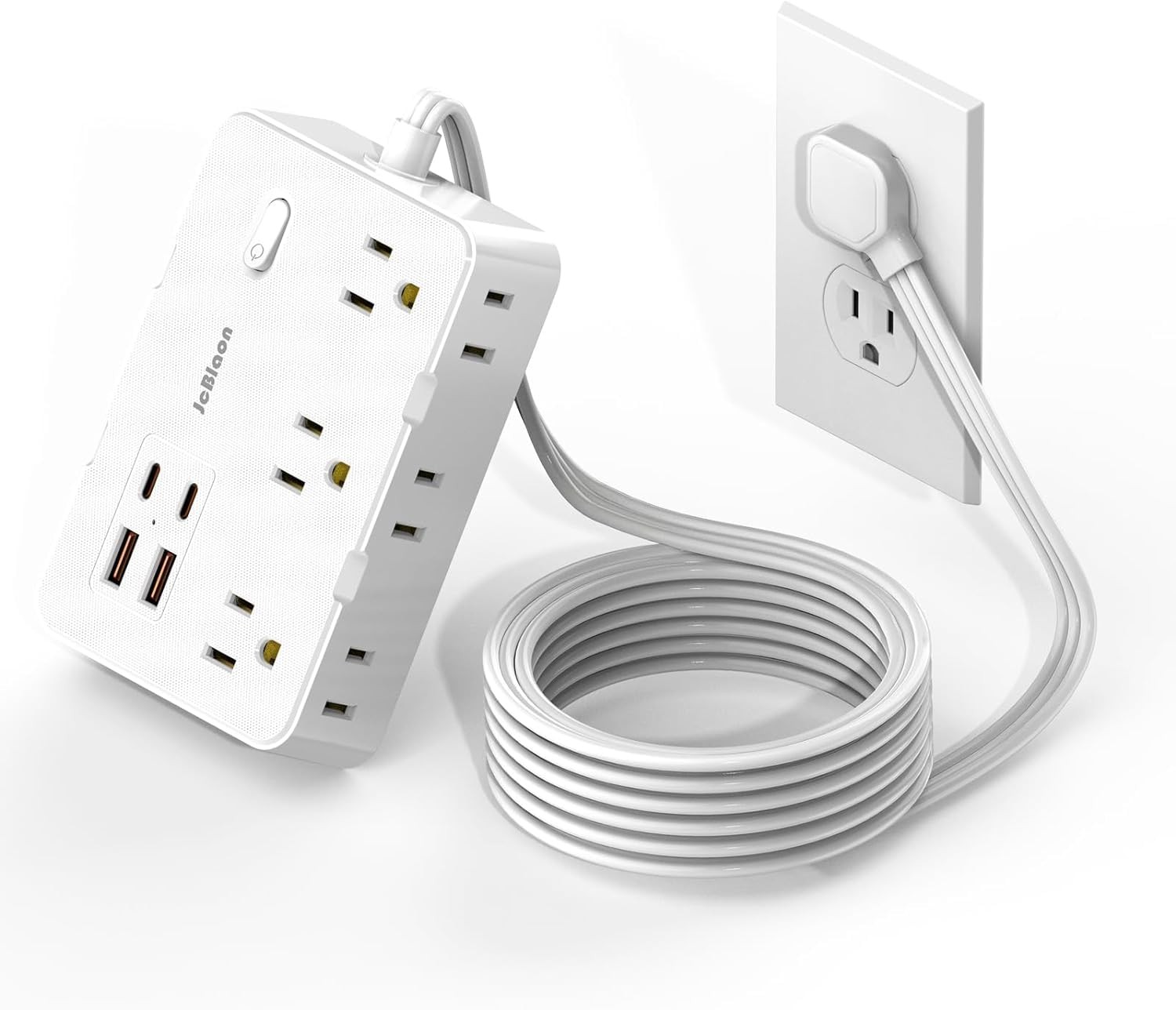 JcBlaon Power Strip Surge Protector 5 ft Desk Charging Station for Home Office