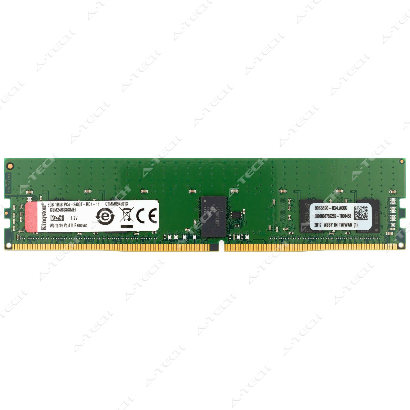 Kingston 8GB DDR4-2400 PC4-19200 1Rx8 ECC RDIMM Server Memory RAM KSM24RS8/8MEI