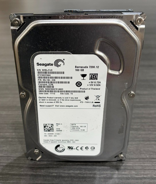 Seagate Barracuda 7200.12 160GB SATA 7200RPM ST3160318AS 9SL13A-036 Fw: CC46
