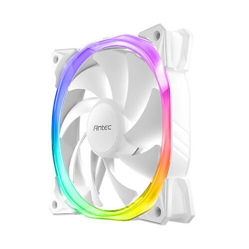 Antec Fusion 120mm ARGB White Case Fan Lighting Frame 4-Pin PWM Anti-Vibration