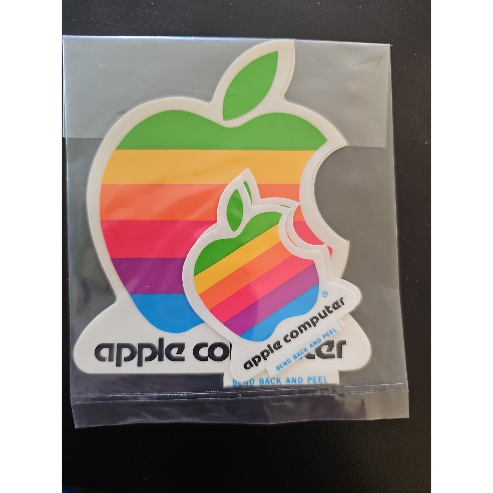 Apple Computer Rainbow Logo Sticker Set Vintage Retro Tech Decal Multi-Size Pack