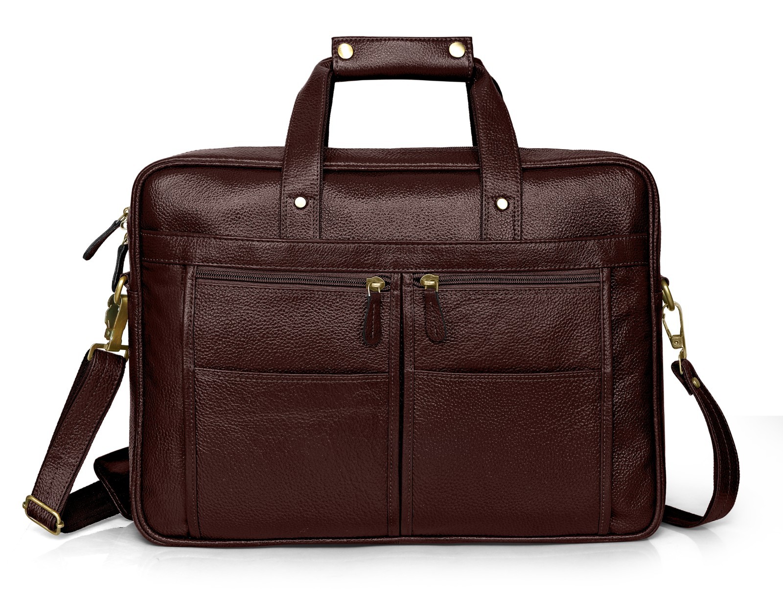 Genuine Leather 16-Inch Laptop Messenger Bag for Men Multi functional Office bag