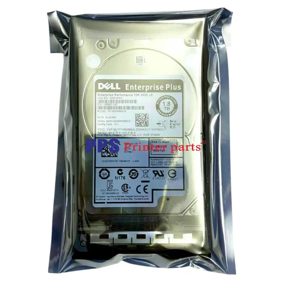 ST1800MM0018 1.8TB Dell V768J 0V768J 10K 12G SFF 2.5" SAS Hard Drive w/ tray