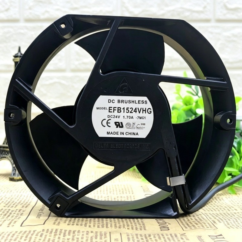 New For DELTA EFB1524VHG Fan 24V 1.70A 3wire 15*17*5CM