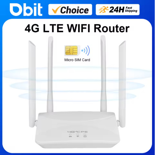 4G LTE WIFI Router 150Mbps 4 External Antennas Power Signal Booster Hotspot 