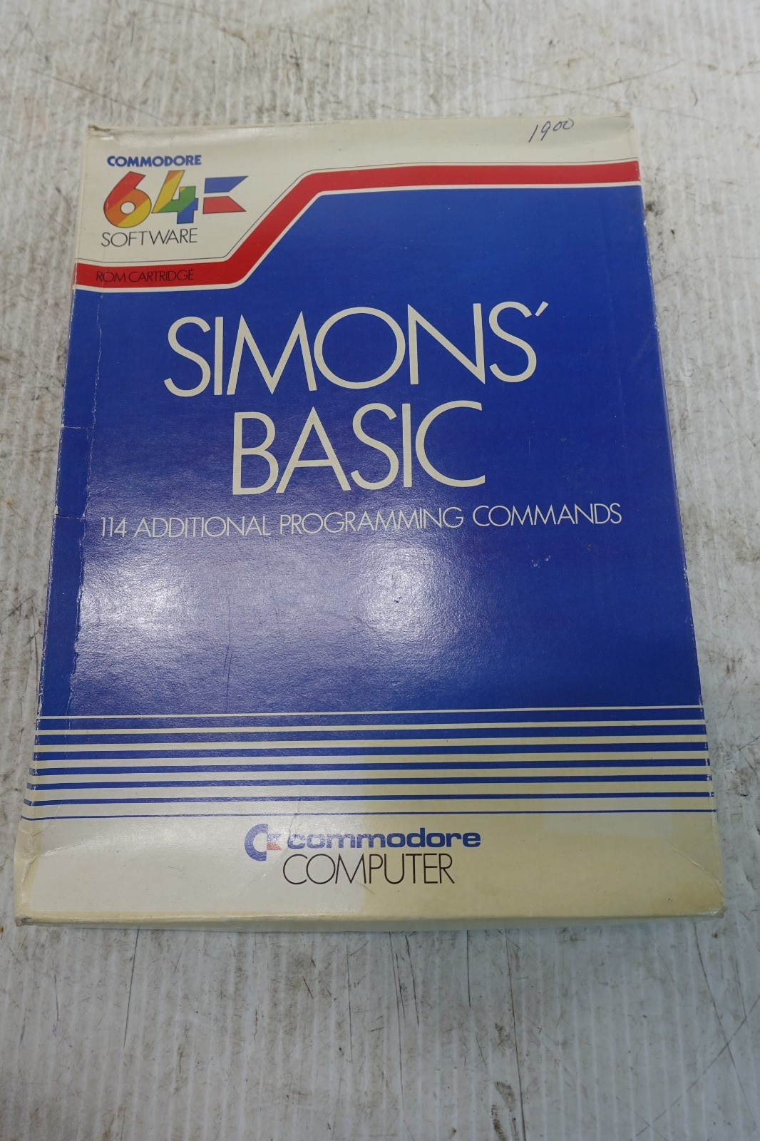 Commodore C64 Simons' Basic Boxed Rom Cartrige Manual TESTED