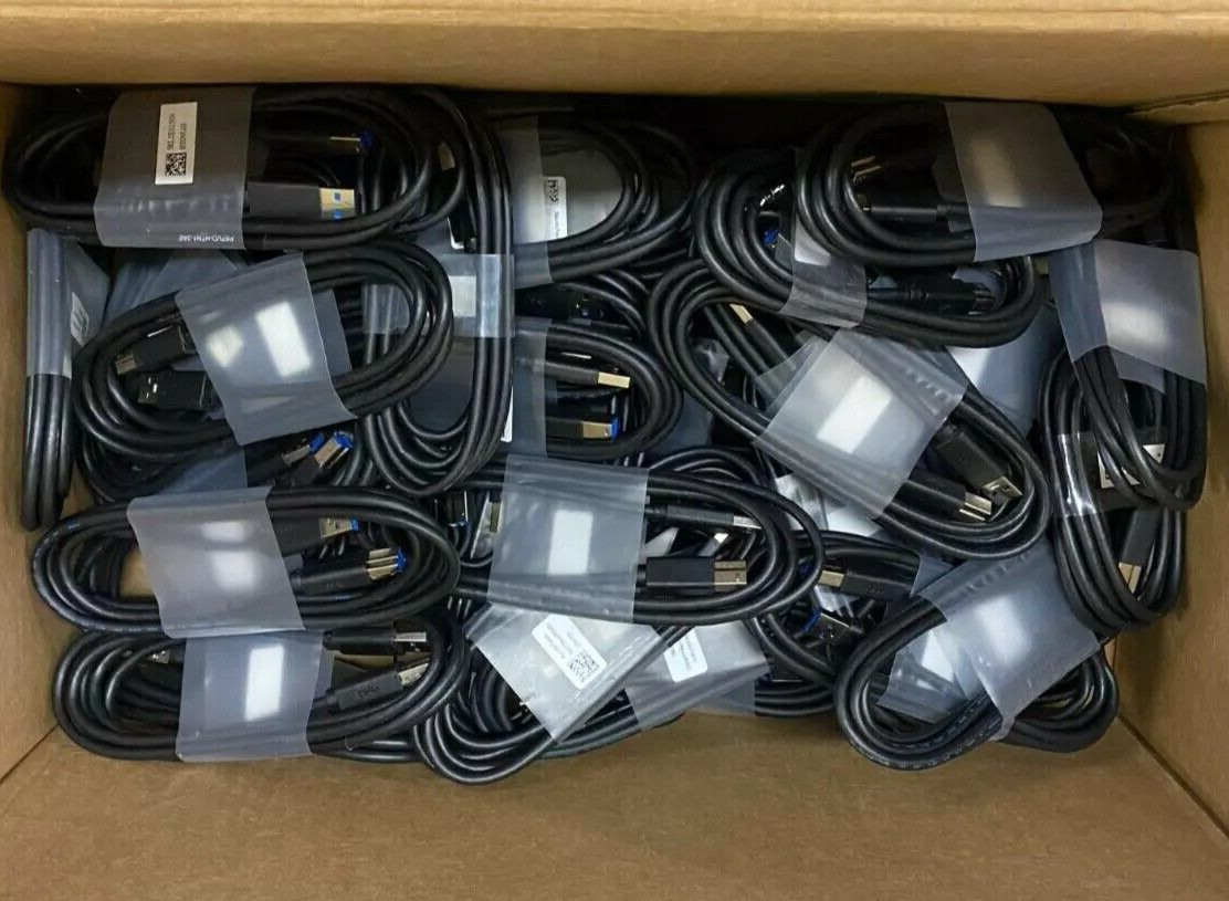 Lot of 50 Branded Dell 6ft USB 3.0 Cables Cords Type A to Type B
