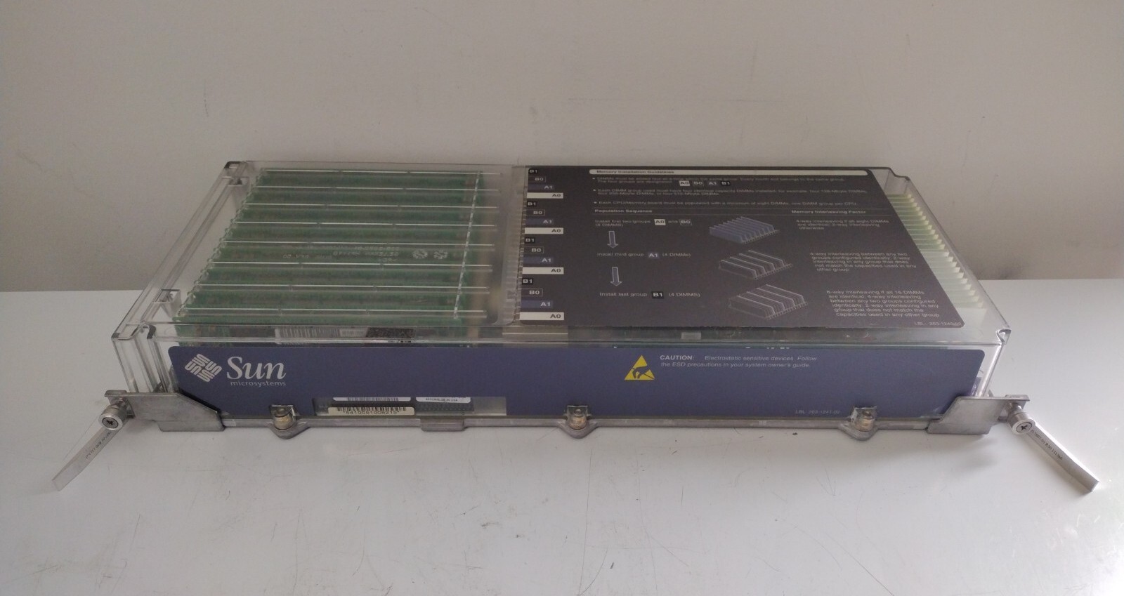 Sun Microsystems Memory Expansion Chassis P/N LBL-263-1241-02 Filled w\ 16 chips