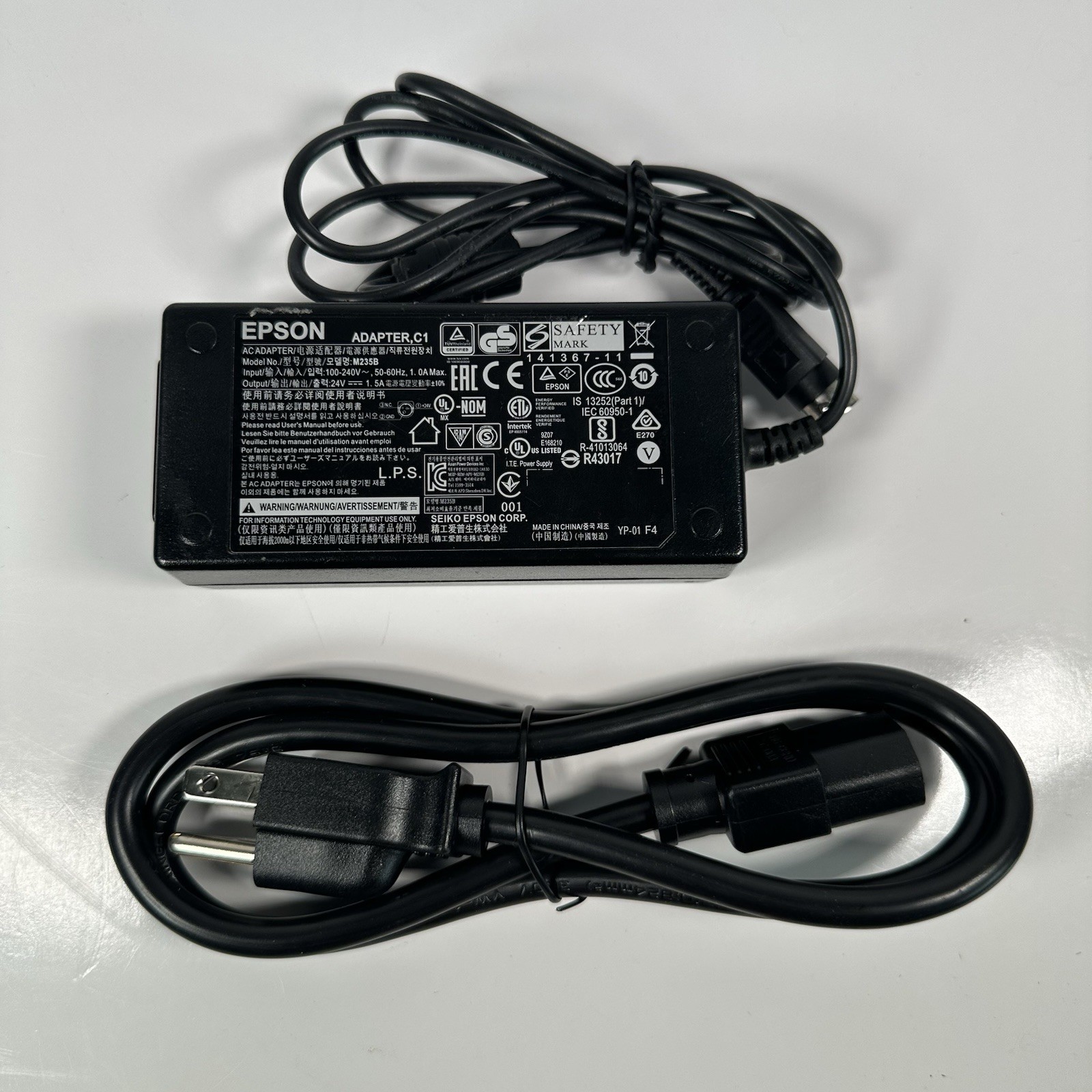Genuine Epson M235B AC Adapter C1 24V POS Receipt Printer Power Supply OEM