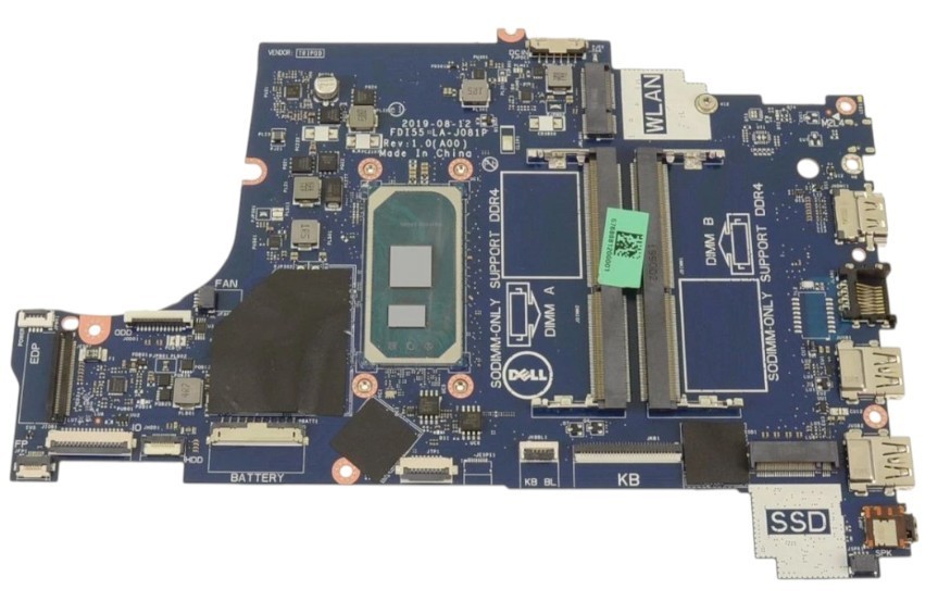 DELL OEM INSPIRON 5593 MOTHERBOARD SYSTEM BOARD CORE I7 MOTHERBOARD PTGYC