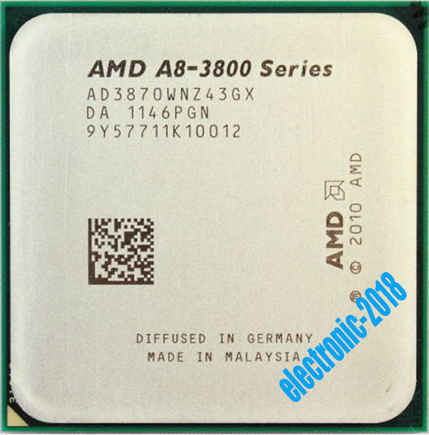 AMD A8-Series A8-3870K 3 GHz 4-Core Socket FM1 100W APU A8 CPU Processor