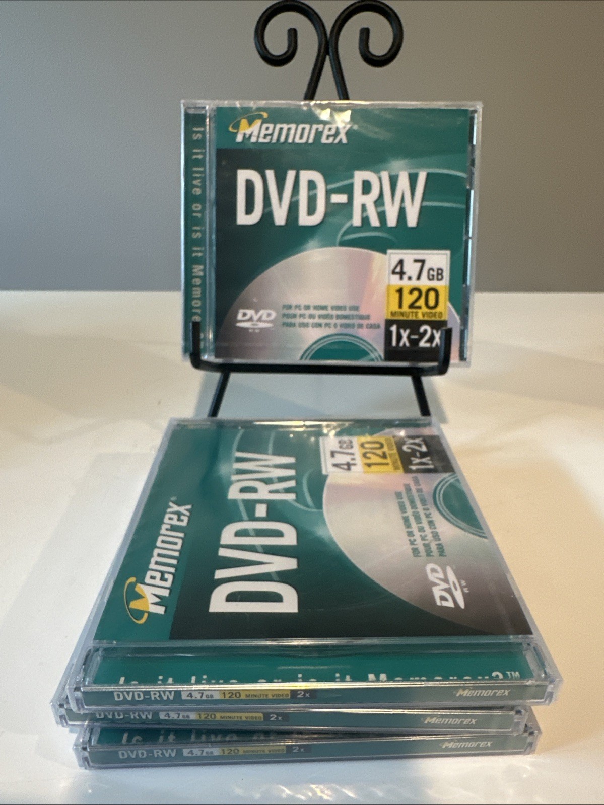 Sealed Memorex DVD-RW 4.7 GB 1X - 2X or 120 Minute Video Lot Of 4