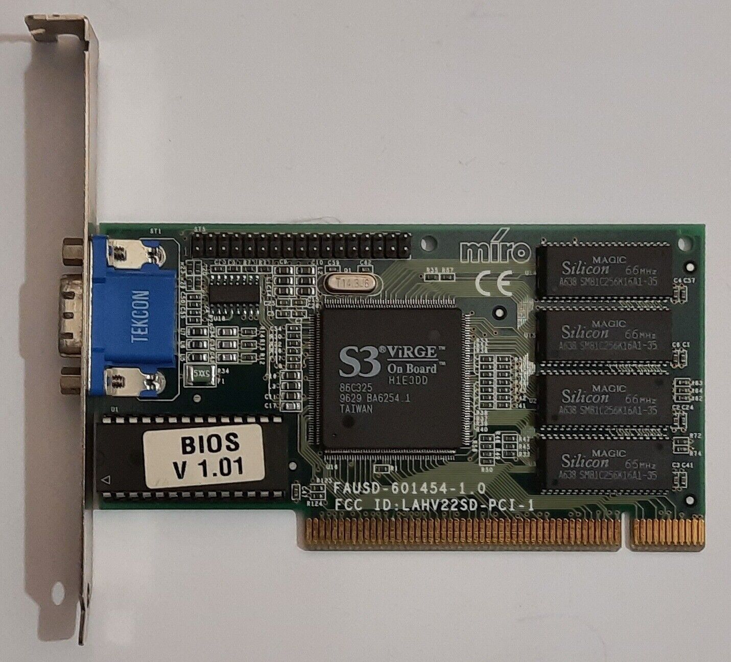 miro Crystal 3D PCI Graphics Card (S3 ViRGE, 86C325, 2MB, Retro, 1996)