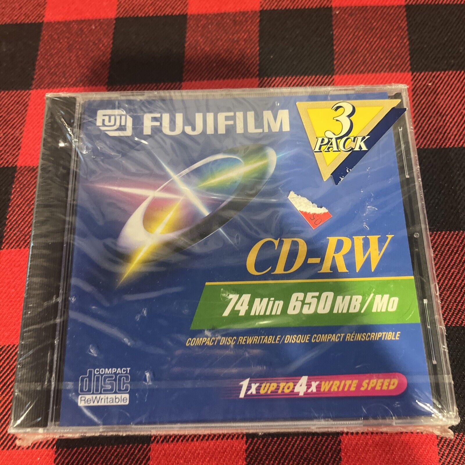 FujiFilm 3-Pack of 74-Minute • 650 MB CD-RW Compact Discs ~ Brand New D1