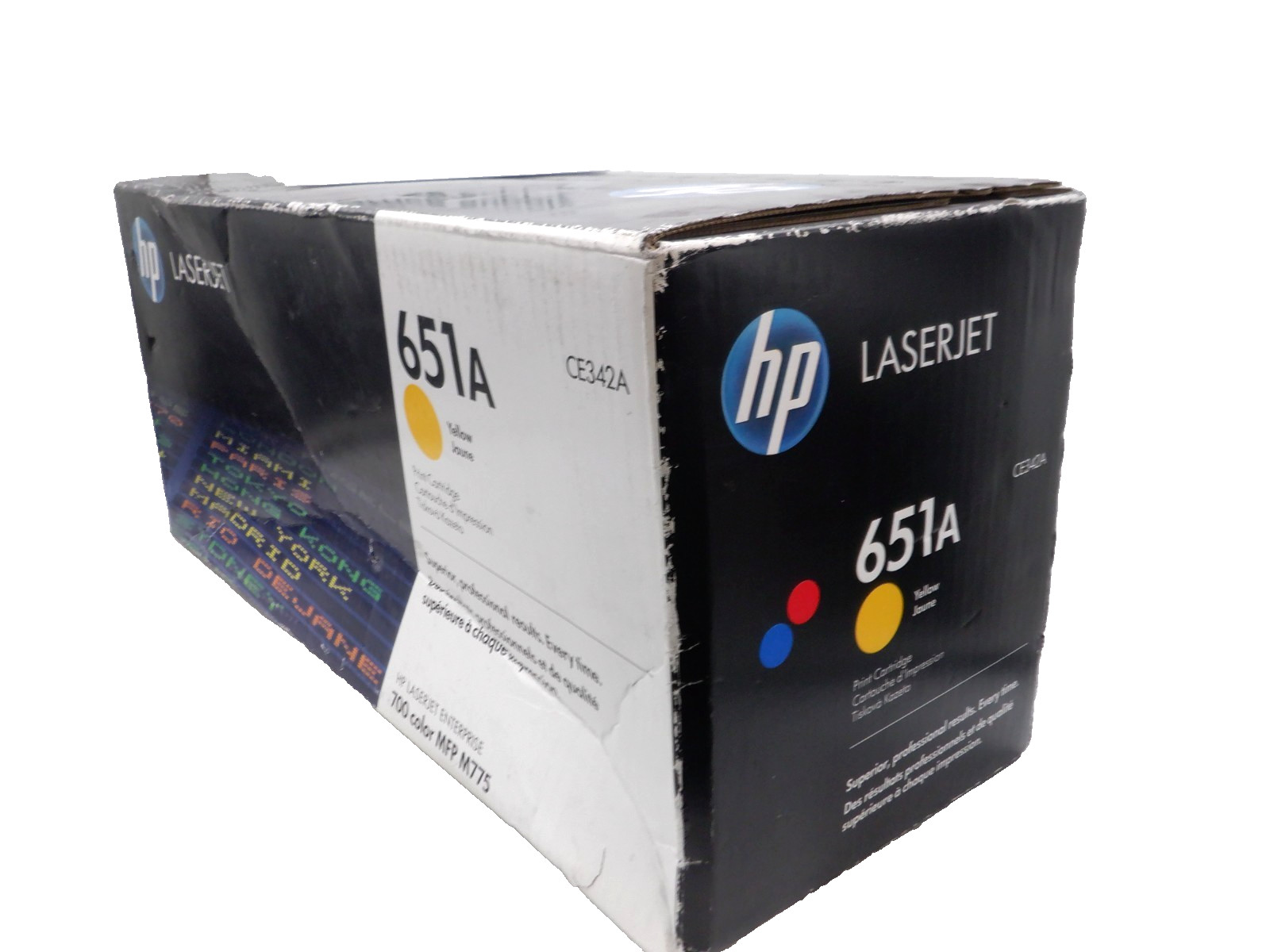 Genuine HP 651A Yellow CE342A Print Toner Cartridge  DD