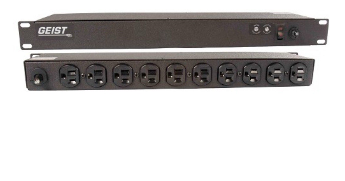 Geist Rackmount 10 Outlet  SP104-1025 20A 125V 60Hz.