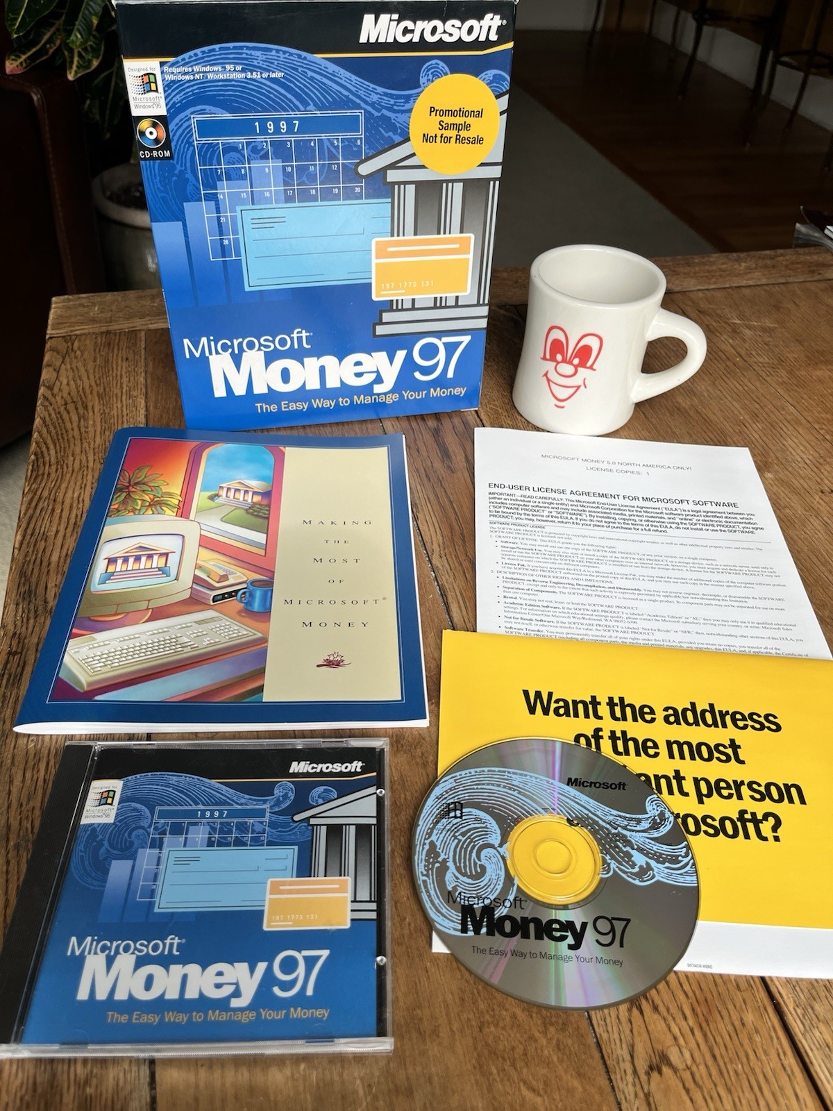 RARE Promo Sample | Microsoft Money 97 PC CD ROM Version 5.0 Retail Box Complete