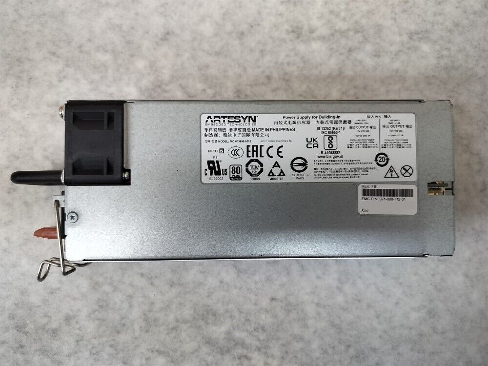 Artesyn 700-013850-0100 1100W EMC Server Power Supply 071-000-712-01