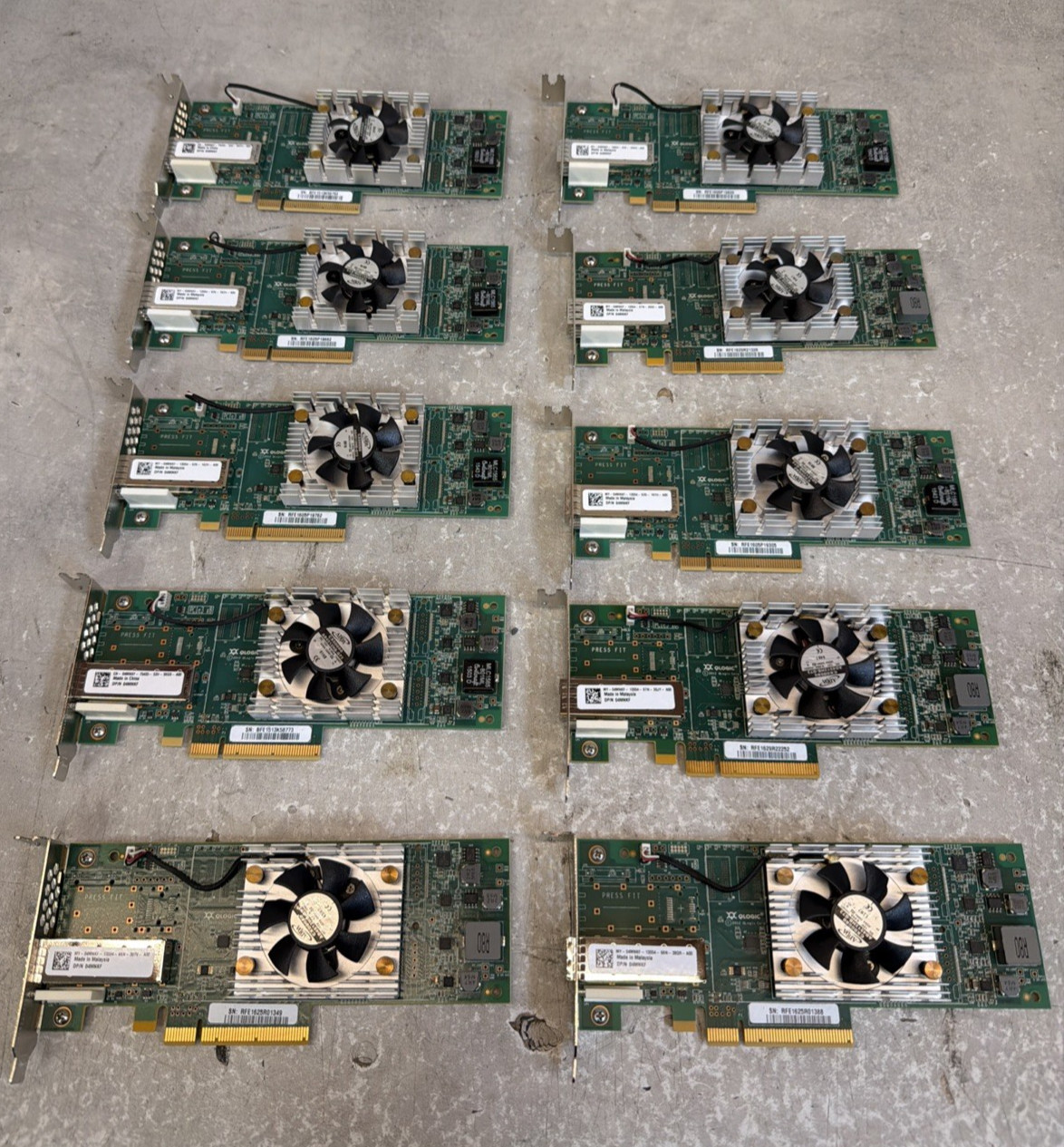 Lot of 10 - Dell Qlogic QLE2660L-DELL 16Gb Single Port SFP+ HBA Server Card