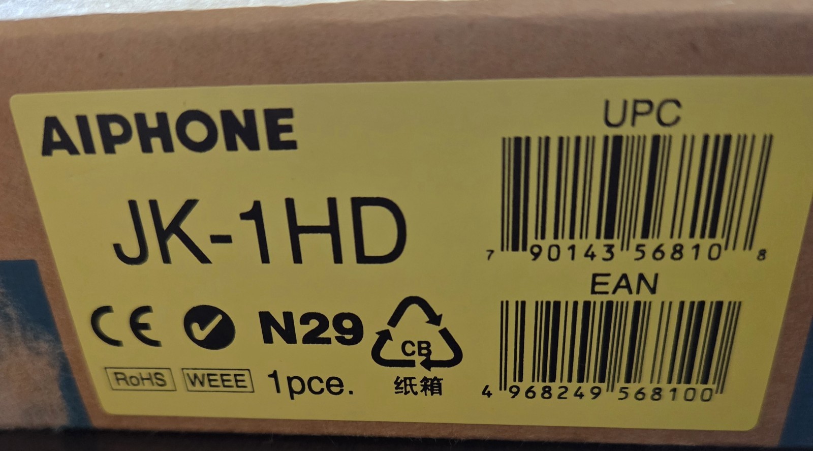 Aiphone JK-1HD Hands-Free Color Video Intercom Sub Monitor Station NEW Open Box