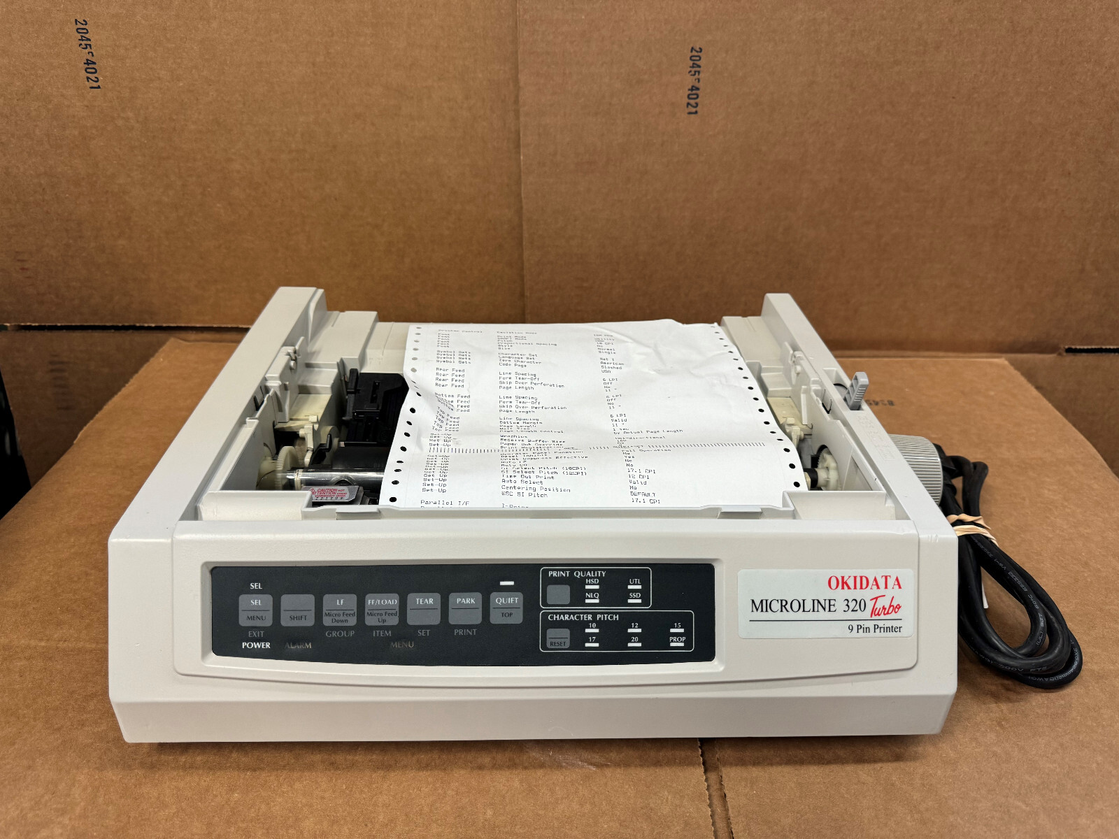 Oki MICROLINE 320 Turbo Dot Matrix Printer - Re conditioned w/pullup roller only