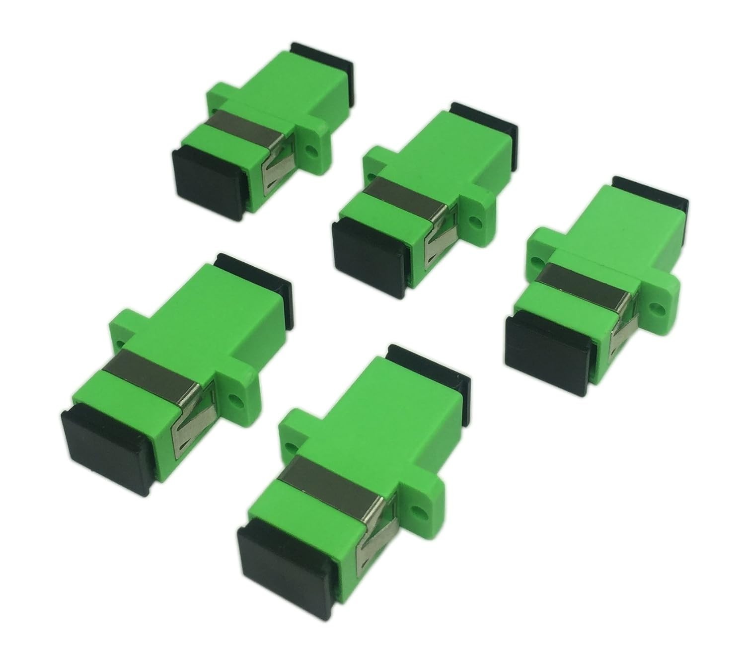 5 PACK CERRXIAN SC Fiber Optic Adapter Female to Female APC Simplex Single Mode