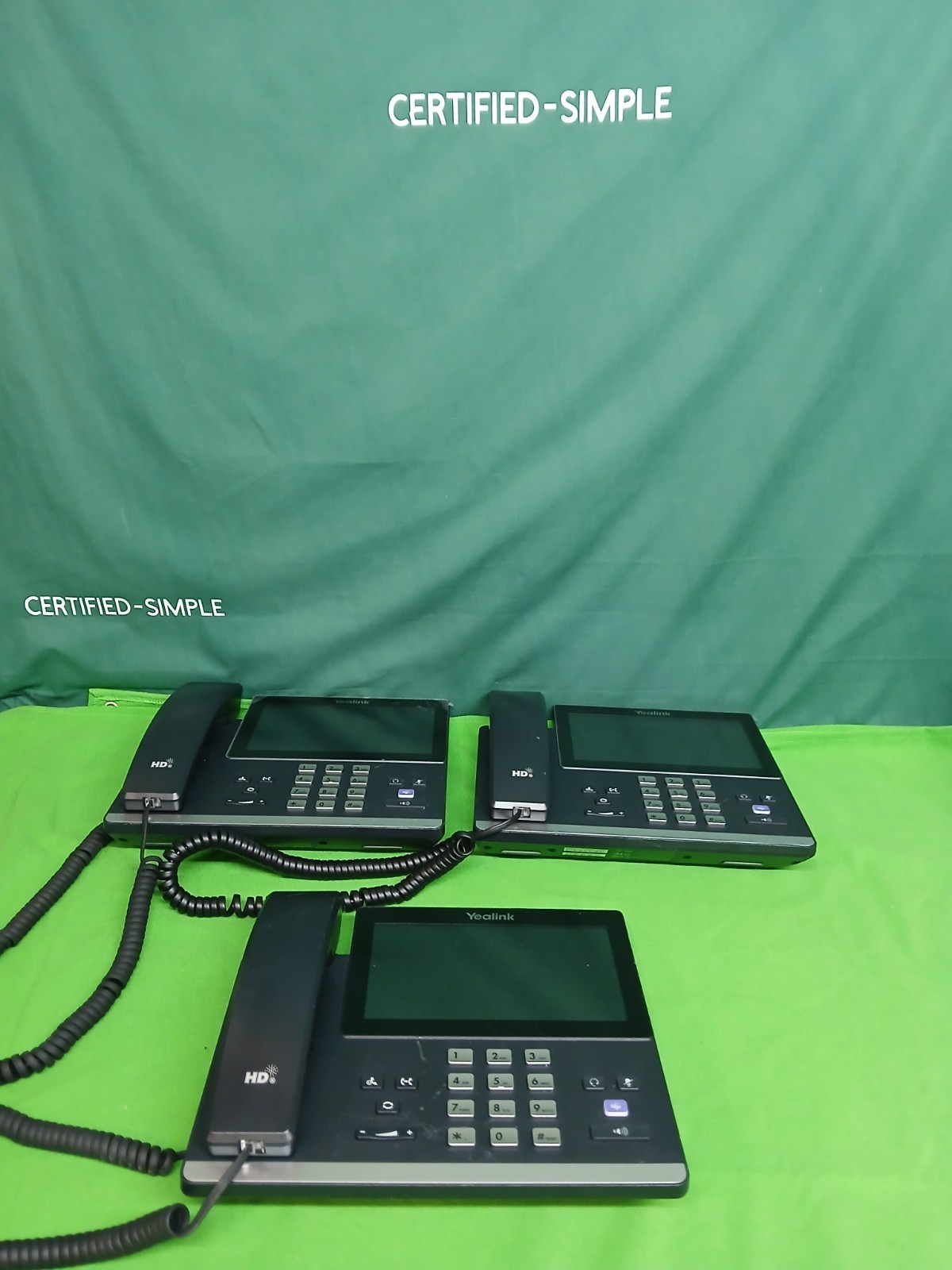 Lot of 3 Yealink MP56 Microsoft Teams VoIP IP Phones No Stands Used